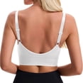 thumbnail image 5 of Floleo Women Front Zipper Sports Bra, Adjustable Strap Workout Top, U-Back Support Bralette, Everyday Yoga & Running Underwear (White,Free Size), 5 of 5