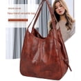 thumbnail image 2 of YIEMEEN Large Capacity Tote Bag for Women Soft PU Leather-Shoulder Bags Retro Hand Bags, 2 of 21