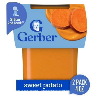 Gerber Stage 2 Baby Food, Sweet Potato Puree Tubs, Baby Puree, 2PK 8 oz