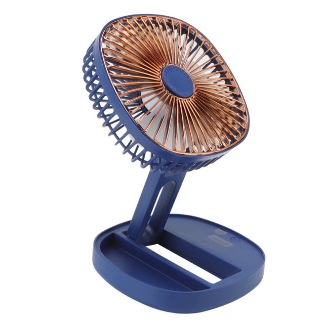 USB Desktop Fan Three Wind Speed Low Noise Fragrance Tank Design Foldable Portable Desk Fan for Home Dormitory Office Blue