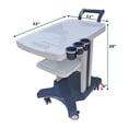 thumbnail image 5 of INTBUYING Portable Tool Cart 3 Holes Mobile Trolley Cart with Handle Caster for Placing and Transporting B-ultrasonic Machine, 5 of 8