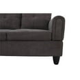 thumbnail image 4 of Star Home Living 3PC Sectional Sofa with Ottoman (Dark Brown), 4 of 7