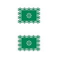 thumbnail image 2 of Kearding Manteles individuales Festival Navidad vacaciones boda cena copos de nieve aislamiento térmico comedor Mat tela bandeja almohadilla cocina Verde/35*25cm 2piezas Kearding CBP443900, 2 of 6