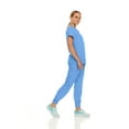 thumbnail image 3 of Hey Collection Womens Stretch Colorful V-Neck Jogger Scrubs Set, Medical Nursing Tops with Four Pocket Scrubs Jogger Pants, 3 of 5