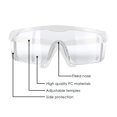 thumbnail image 3 of Gafas de seguridad HANCHS ajustables de visión amplia, paquete de 5, azules, 3 of 9