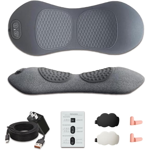 Smooth Triple Fusion Back Massager with Heat, Neck Shoulder Back Massager with Heat, Deep Tissue Neck Shoulder for Pain Relief, Vibration & Traction Therapy (Light Gray)