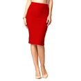 thumbnail image 1 of Conceited Women's Mia Stretch High Waist Bodycon Midi Pencil Skirt with Back Slit, 1 of 5