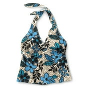 Women's Plus Anna Print Halter Tankini Top