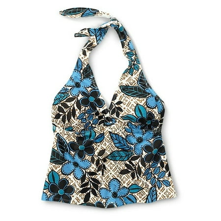 Women's Plus Anna Print Halter Tankini Top