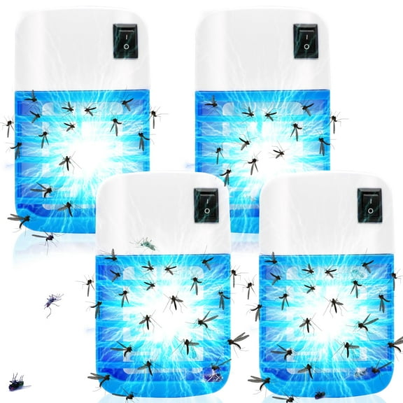Bug Zapper Indoor,Fly Trap for Indoors,Insect Traps for Indoors Mosquito Killer for Kids & Pets,Mosquito Zapper with Blue Lights for Living Room, Home, Kitchen, Bedroom, Baby Room, Office (4)
