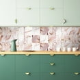 thumbnail image 4 of Peel and Stick Backsplash 10 Sheet Self Adhesive Marble Tile Sticker Stick on Backsplash for Kitchen Waterproof Backsplash Tile Peel and Stick for Kitchen Bathroom Fireplace Cabinet 4"x4", 4 of 8