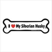 Imagine This Bone Car Magnet, I Love My Siberian Husky, 2-Inch by 7-Inch
