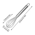 thumbnail image 2 of Whisk, Stainless Steel Manual Mesh Spherical Egg Beater for Kitchen Baking Cooking Blending Stirring Hand Mixer Tool Ergonomic Grip Handle, 2X8X4In, 2 of 4