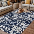 Tree Indoor Outdoor Rugs 4x6 Ft, Bare Branches Woods Blue White Outdoor ...