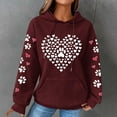 thumbnail image 2 of Christmas Sweater Womens Hoodie Womens Winter Sweaters Clearance Crew Neck Sweatshirts Women Running Long Sleeve Shirt Women Fashionable Women's Printed Pullover Round Neck Top, 2 of 4