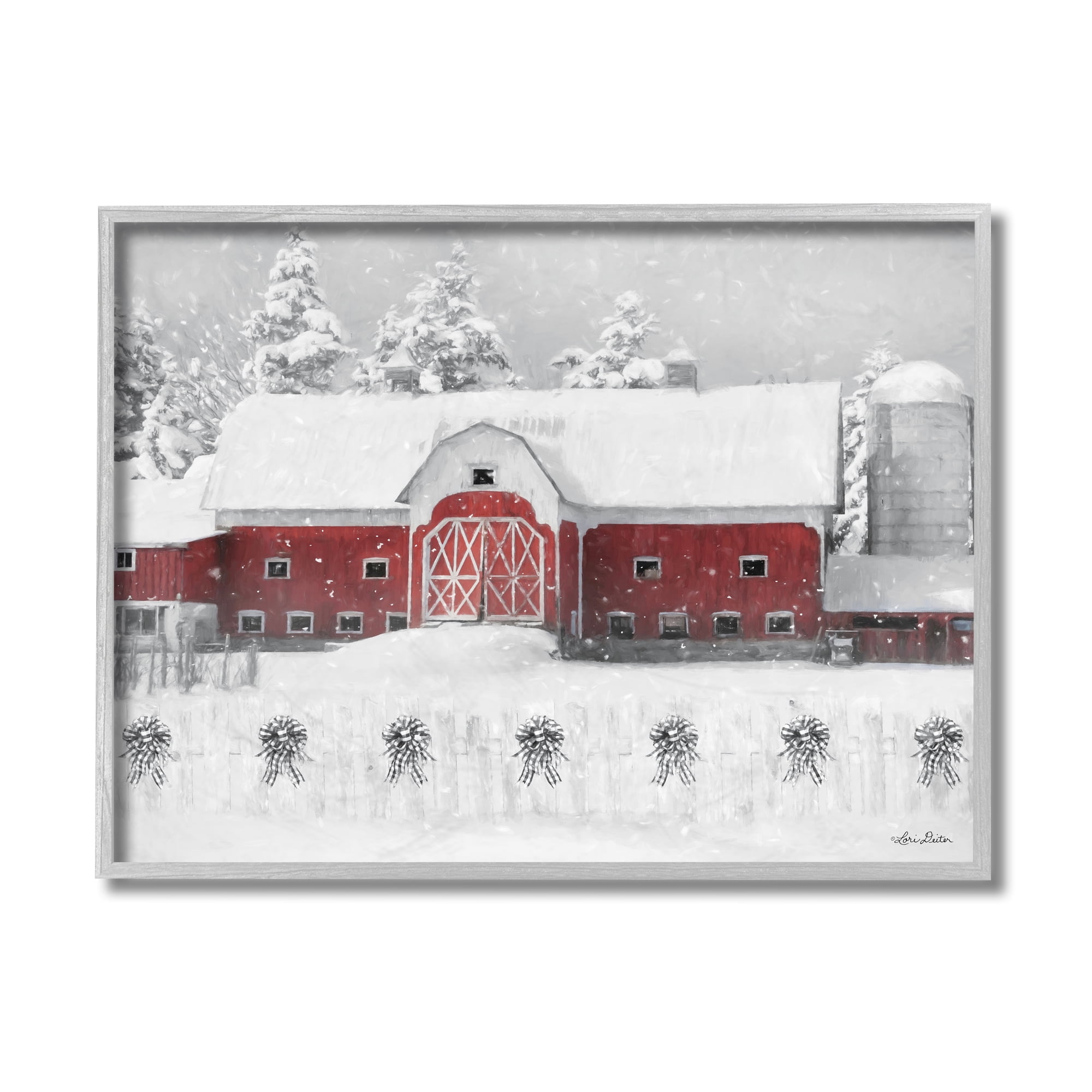 Printed Holiday Framed Canvas Art 