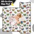 thumbnail image 4 of Colorful Butterfly Pattern Teens Toddler Nap Mat with Pillow, Sleeping Mat Bag for Preschool Daycare 59"x22", 4 of 5