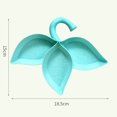 thumbnail image 5 of Sunjoy Tech 2Pcs Dipping Dish 3 Compartments Leaf Shape Food Grade Salad Dressing Anise Chili Powder Seasoning Sauce Garbage Tray Plate Holder Kitchen Supplies, 5 of 7