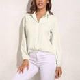 thumbnail image 3 of Ivory GREEN Long Sleeve Blouse Woman Streetwear Casual Shirts Summer Oversize Woman Streetwear Clothing Birthday Present, 3 of 7