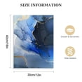 thumbnail image 2 of Nawypu Gold Foil Blue Wall Art Abstract Canvas Wall Art Blue and Gold Canvas Wall Art Modern Gold Foil Posters and Prints Wall Art Blue and Gold Marble Artwork Painting Print On Canvas for Home, 2 of 5