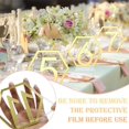 thumbnail image 4 of Wedding Table Numbers, Table Numbers 1-20, Gold Mirror Table Numbers and Acrylic Stands, Table Numbers for Wedding Reception, Centerpiece, Party, Anniversary Gold Gold, 4 of 5