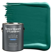 Better Homes & Gardens Interior Paint and Primer, Emerald Isle / Green, 1 Gallon, Semi-Gloss