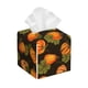 thumbnail image 1 of Fotbe Orange Pumpkin Porta Pañuelos Decorativo de Cuero, Caja Cuadrada Moderna para Pañuelos Faciales, Organizador y Dispensador 5x5x5'', 1 of 7
