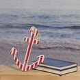 thumbnail image 3 of Northlight 10" Cape Cod Inspired Nautical Red and White Striped Anchor Wall Decor, 3 of 3
