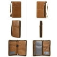 thumbnail image 2 of Contact's Leather 4 slots Passport Holder for Family with RFID Blocking , Passport Wallet for Travel (Brown), 2 of 7