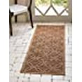 thumbnail image 3 of Unique Loom Trellis Collection Area Rug-Geometric Border Design, Moroccan Inspired for Indoor/Outdoor DÃ©cor, 2' 2" x 6' 0", Light Brown/Brown, 3 of 10