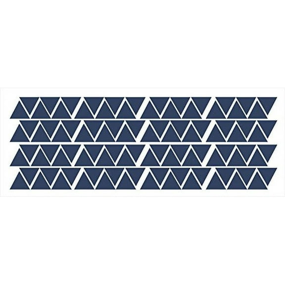 Decal Tiny Triangles Vinyl Sticker Shapes Peel-n-Stick Fun Easy Wall Décor, 1.5x1.75-inch Each, Deep Blue