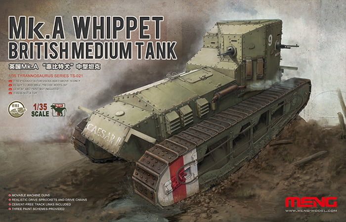 Meng Model TS-021 1/35 British Medium Tank Mk.A Whippet 