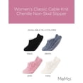 thumbnail image 2 of MeMoi Women's Classic Cable Knit Chenille Non-Skid Slipper - Womens - Female (S-M, Black), 2 of 7
