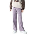 thumbnail image 2 of Mceream Girls Wide Leg Yoga Pants with Pockets High Waisted Casual Lounge Pant Loose Comfy Stretchy Trouser School Uniform Pants Pantalones Deportivos Para NiñAs 5-15 Years, 2 of 7