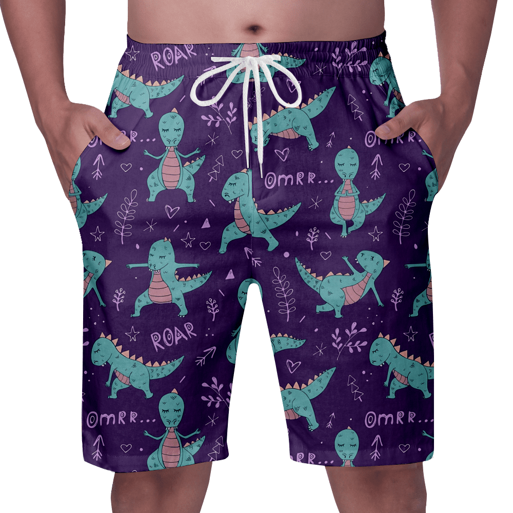 FABOTD Boys and Mens Beach Shorts Dinosaur Shorts for Men Beach Shorts ...