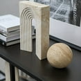 thumbnail image 3 of Solid Travertine Natural Marble Decorative Spheres (8/10/12cm Diameter) - Elegant Decor Accents for Living Room, Study Room, Hotel & Restaurant, 3 of 8