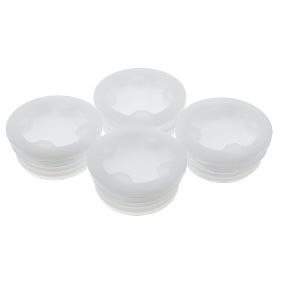 FOMIYES 4pcs Bung Plastic Oil Drum Plastic Barrel Drum Bung Drum Lid Caps (White)