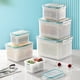 thumbnail image 1 of Juego de contenedores para almacenamiento en nevera - caja 3 en 1 para guardar alimentos con cuchara desmontable, tapa impermeable, plástico sin BPA para frutas, verduras y carne, 1 of 7