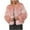Pink, variant on Lovskoo 2024 Womens Winter Coats Cropped Faux Fur Jacket Thick Warm Open Front Cardigan Furry Long Sleeve Outerwear Black