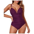 thumbnail image 1 of Maillots de Bain pour Femmes Style Bikini Coloré à la Mode pour Vacances à la Plage Maillot de Bain pour Femmes Rouge Brique, 1 of 3