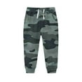 thumbnail image 2 of AHTJRT Sweatpants for Girls Boys Camouflage Drawstrings Elastic Waist Trousers with Pockets Tapered Outdoor Running Hiking Joggers Gray 9-10 Years, 2 of 4