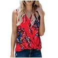 thumbnail image 1 of DPTALR Blouse Décontractée à Col en V pour Femme, T-Shirt Sans Manches, Hauts d'Été, 1 of 8