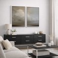 thumbnail image 3 of Framed Canvas Wall Art Set of 2 Vintage Cloudy Sky Prints for Living Room Decoration - 24"x36"x2 WHITE, 3 of 8