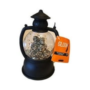 Gloom for your Room 8 inch Lighted Stack of Silver Skulls in Black Water Globe