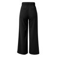 thumbnail image 6 of AILIYIL Lightweight Tailored Premium Fabric Wide Leg Pants Women'S Casual High Waisted Wide Leg Pants Casual Pants With Pockets (Black,XS), 6 of 7