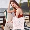 thumbnail image 5 of Ayieyill Corduroy Tote Bag for Women Girl Canvas Shoulder Cord Purse with Inner Pocket (Bowknot), 5 of 6