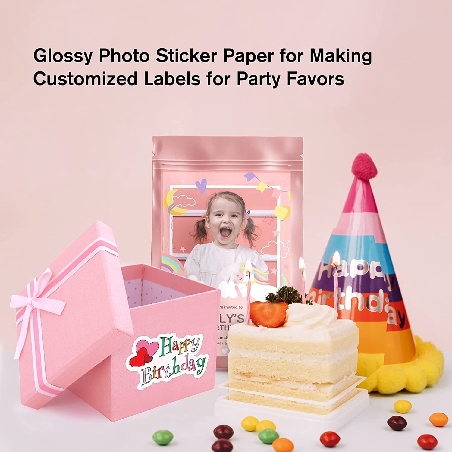 Bundle 140 Sheets - Koala Printable Vinyl Sticker Paper Glossy White Waterproof 20 Sheets + Koala Glossy Sticker Paper for Inkjet Printer 120 Sheets