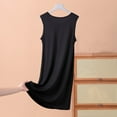 thumbnail image 4 of Xixinqiwan Nightgowns for Women Summer Loose Fit Round Neck Sleepwear Dress Comfy Cotton Nightshirt Sleeveless Sleep Dress Black XL, 4 of 4