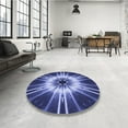 thumbnail image 3 of Ahgly Company Indoor Rectangle Patterned Sky Blue Dress Blue Area Rugs, 7' x 9', 3 of 6