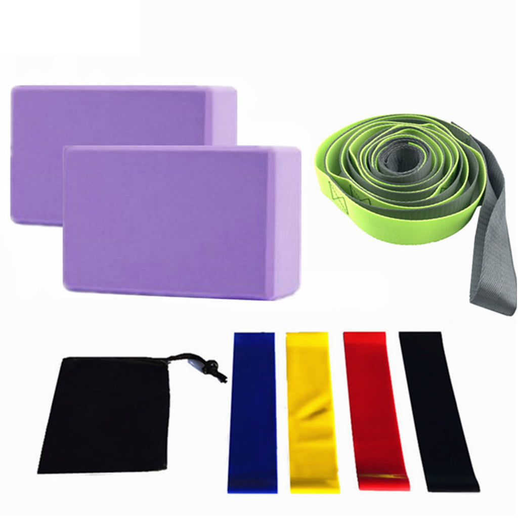 Equipment Purple Yoga Block 2PCS Set Yoga Brick Home Health Gym Exercise HOT 